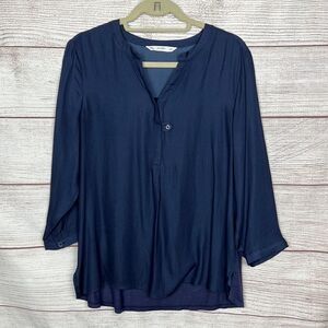 ACOS&A 3/4 length Blue Blouse Top